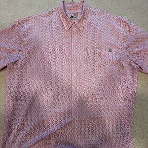 Huk Men’s Fishing Lure Patterned Button Down Shirt